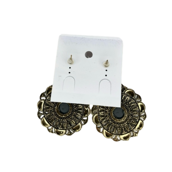 NEW Fashion Earrings - Gold and Green - Picture 4 of 4